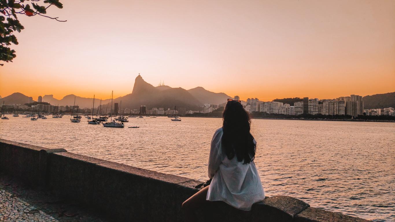 Vista al Cristo Redentor desde la Mureta da Urca.