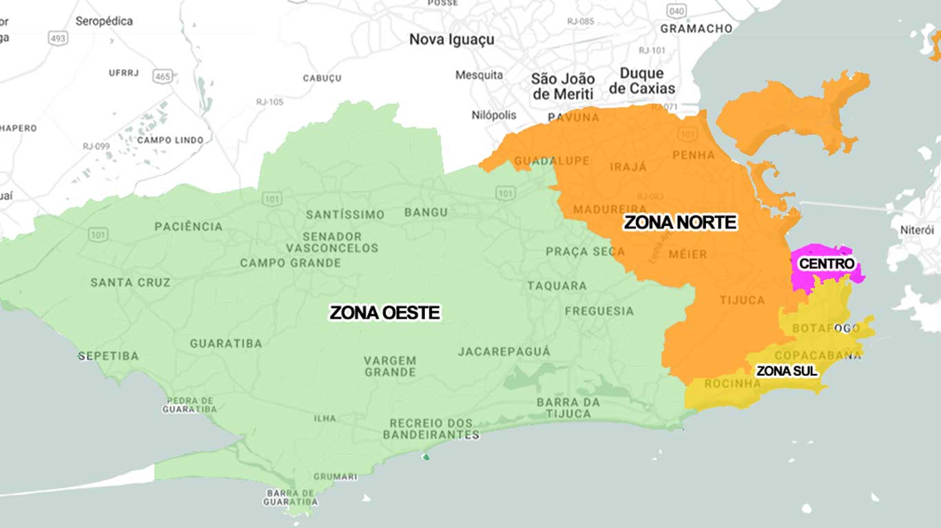 zonas de Rio de Janeiro